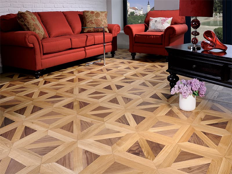 Oak hardwood flooring parquet tile chevron walnut floor